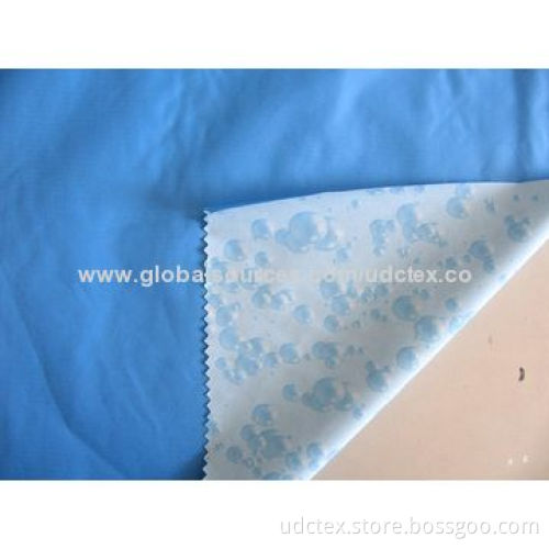 Polyester Taffeta and Twill Lining Fabric in PA, PU, PVC Silver and Milky Coating